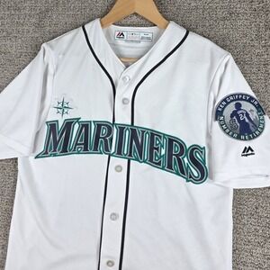 Felix Hernandez Majestic Seattle Mariners Ken Griffey Number Retirement Jersey